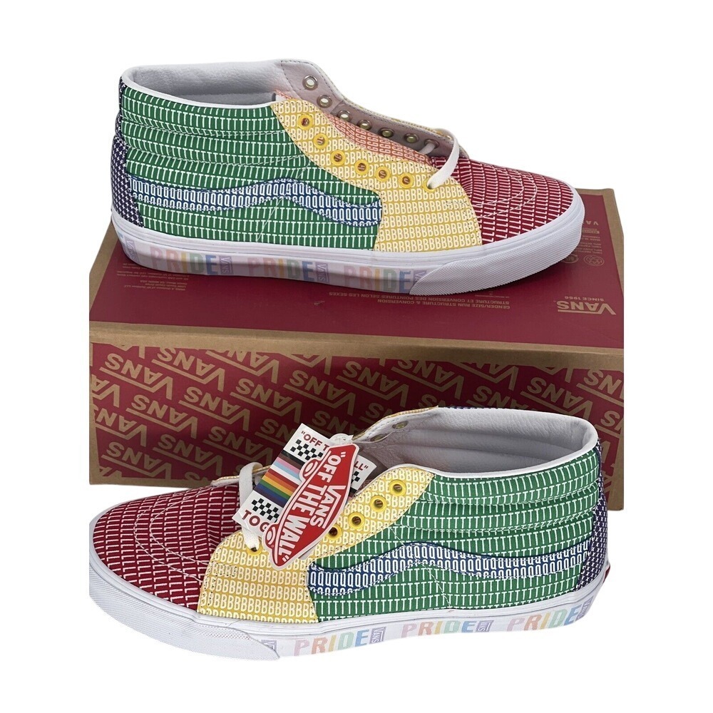Vans Sk8 Mid Sneaker Pride Rainbow Men's‎ Size 12 New